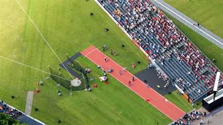 Park Museumplein v centru Amsterdamu se promnil bhem ME atlet v djit...