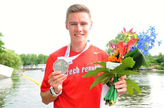 DRUHÝ. Sprinter Pavel Maslák dobhl v Amsterdamu na tystovce druhý, v Riu to pro nj bude výrazn t잚í získat medaili.