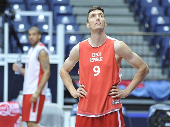 Kapitán basketbalist Jií Welsch na tréninku v Blehrad.