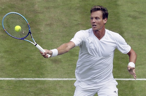 Tomá Berdych v semifinále Wimbledonu