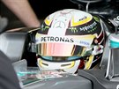 Lewis Hamilton po kvalifikaci na Velkou cenu Rakouska.