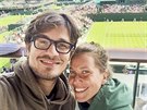 Barbora Strýcová a David Kraus ve Wimbledonu