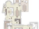 Pdorys: 1. terasa, 2. obývací prostor, 3. jídelna, 4. pracovna , 5. kuchy ,...