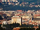 Praský hotel Olympik na snímku z ervence 2016