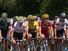 Momentka z 6. etapy Tour de France, ve lutém dresu lídra Greg van Avermaet.