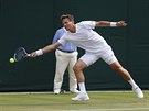 Tomá Berdych uhrál postup do tetího kola Wimbledonu proti Benjaminu Beckerovi...