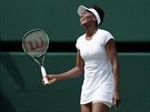 NEJDE TO. Venus Williamsová se vzteká v semifinále Wimbledonu proti Angelique...