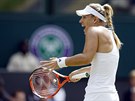 POVEDLO SE. Nmecká tenistka Angelique Kerberová reaguje na výmnu v semifinále...