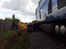 Na elezniním pejezdu u obce Rychnovek u Jarome se srazil vlak s osobním...