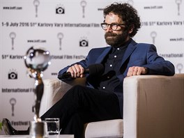 Charlie Kaufman pi natáení poadu Na plovárn (7. ervence 2016)