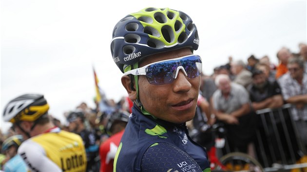 Nairo Quintana ped startem 3. etapy Tour de France.