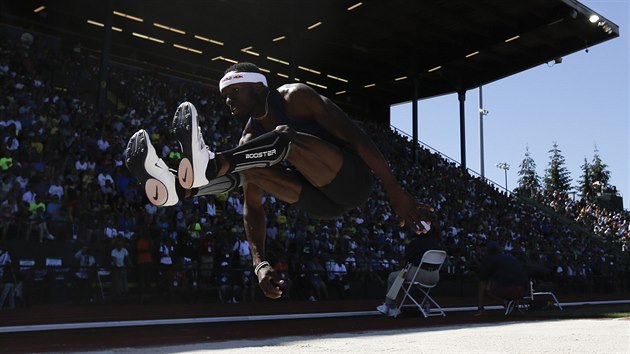 Will Claye na americk olympijsk kvalifikaci v Eugene.