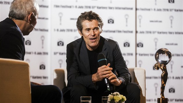 Willem Dafoe byl hostem festivalovho naten poadu Marka Ebena Na plovrn (2. ervence 2016).