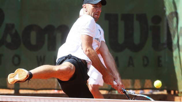Jan Koller na tenisovm turnaji karlovarskho festivalu (7. ervence 2016)