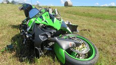 Nehoda motorkářů u Králík.