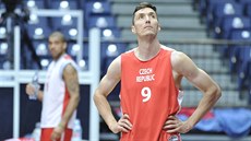 Kapitán basketbalistů Jiří Welsch na tréninku v Bělehradě.