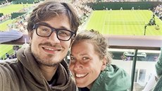 Barbora Strýcová a David Kraus ve Wimbledonu