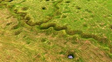 VÁLKA. Bezpilotní letoun vytvo�il snímek památníku Beaumont-Hamel Newfoundland...