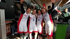 �eské reprezentantky v basketbalu 3x3 na kvalifikaci o ME - zleva Romana...