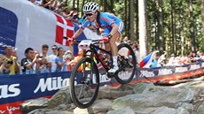 Juniorka Adéla �afá�ová závodí na MS horských kol v Novém M�st� na Morav�.