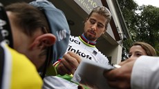 SLOVENSKÁ SUPERSTAR. Peter Sagan ped startem Tour de France.