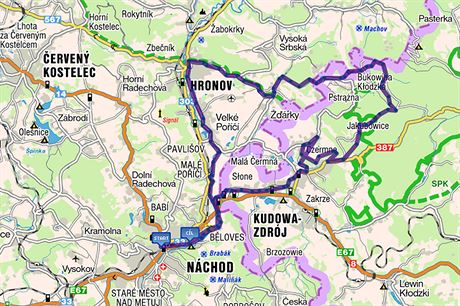 Mapa Cyklotoulky Nchod