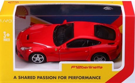 Jedním z model autíek, na která Shell lákal bylo i Ferrari F12 Berlinetta.
