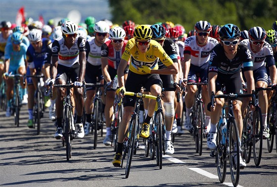 Chris Froome bhem trnct etapy Tour de France dl drel lut dres pro...