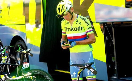 Roman Kreuziger na startu 14. etapy Tour de France