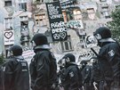 V Berlín se tvrd stetly radikáln levicové skupiny s policií. (9. ervence...