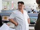 Severokorejský vdce Kim ong-un na inspekci architektonického studia v...