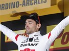 Holanan Tom Dumoulin se raduje z vítzství v deváté etap Tour de France.