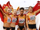 Zlatá nizozemská tafeta sprinterek ve sloení Sedneyová, van Schagenová,...