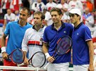 Aktéi tenisové tyhry ve tvrtfinále Davis Cupu mezi eskem a Francií: Luká...