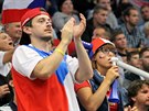 Fanouci eského týmu bhem tvrtfinále Davis Cupu proti Francii.