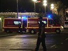 Policie na míst útoku v Nice.
