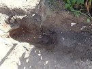 M�sto, kde na dvo�e domu v obci Slatinky na Prost�jovsku na�el t�ia�edes�tilet�...