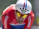 Tom Dumoulin bhem asovky ve tinácté etap Tour de France.