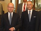 Premiér Sobotka na jednání bezpenostního výboru Snmovny navrhl na nového éfa...