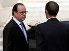 Francouzský prezident Hollande po jednání Bezpenostní rady (15. ervence 2016).