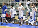 etí juniortí basketbalisté Martin Roub, Marek Mare, imon Purl Krytof...
