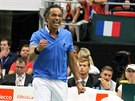 Impulzivní kapitán francouzských tenist Yannick Noah byl první den zápasu v...