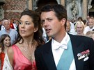 Mary Donaldsonová a dánský korunní princ Frederik (24. srpna 2002)