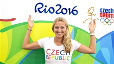 Petra Kvitová pózuje v olympijském obleení pro Rio.