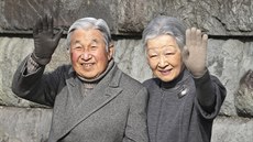 Japonský císa Akihito s manelkou Miiko (5. února 2016)