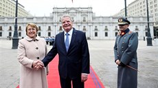 Chilská prezidentka Michelle Bacheletová a nmecký prezident Joachim Gauck v...