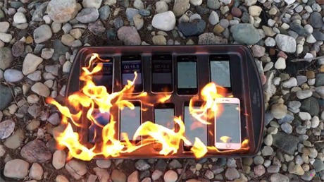10 zapálených iPhon v testu, který se nepovedl
