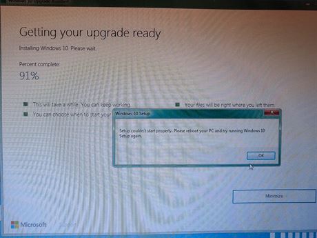 Nkter chyby, ke kterm me dojt pi upgradu na Windows 10 (omluvte snenou...