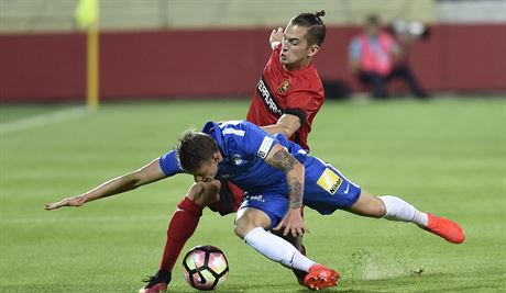 Momentka z utkání Admira Mödling - Slovan Liberec.