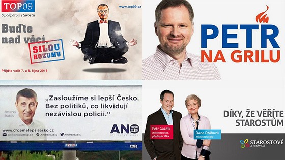 Po republice u jsou pedvolební billboardy k podzimním krajským volbám.